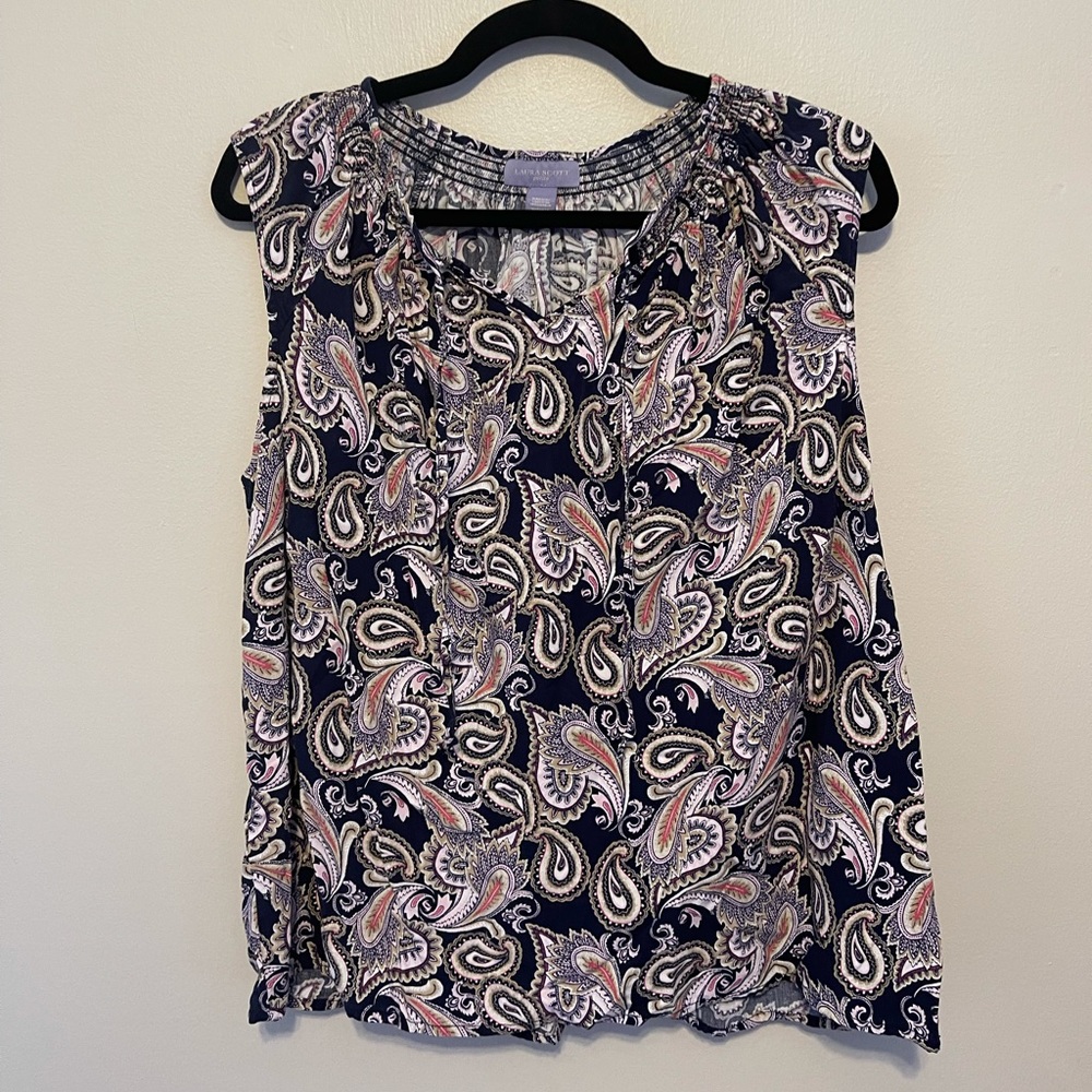 Laura Scott Paisley Tank Top